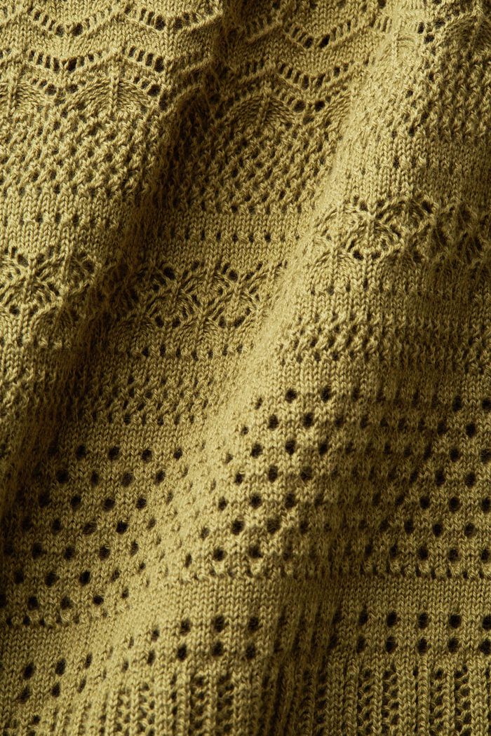 Open Knit Cotton Top, PISTACHIO GREEN, detail image number 5