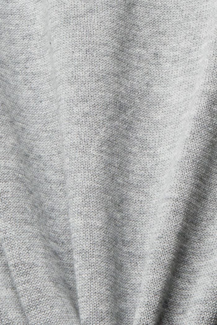 Jumper with a polo shirt collar, MEDIUM GREY, detail image number 4
