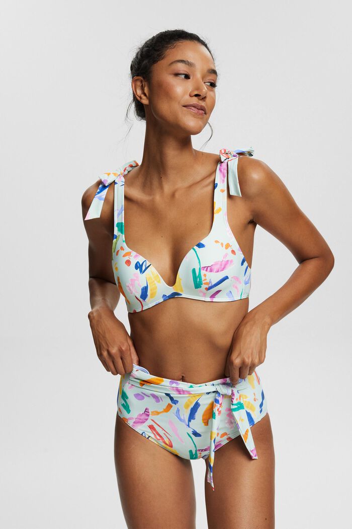 Recycled: bikini top with a pattern