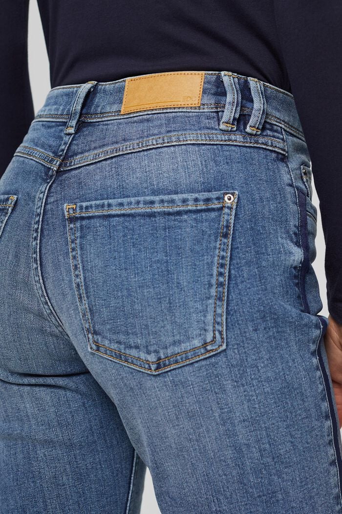 Stretch jeans with woven stripes, BLUE MEDIUM WASHED, detail image number 2