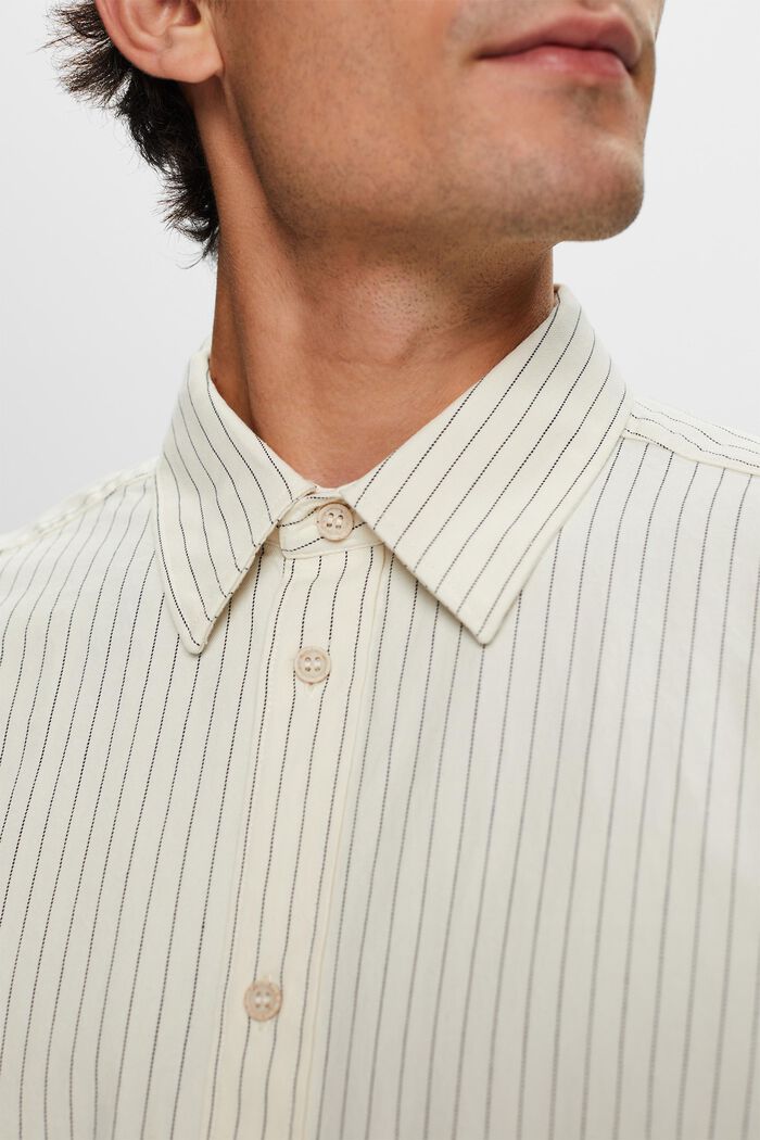 Pinstriped twill shirt, 100% cotton, ICE, detail image number 1