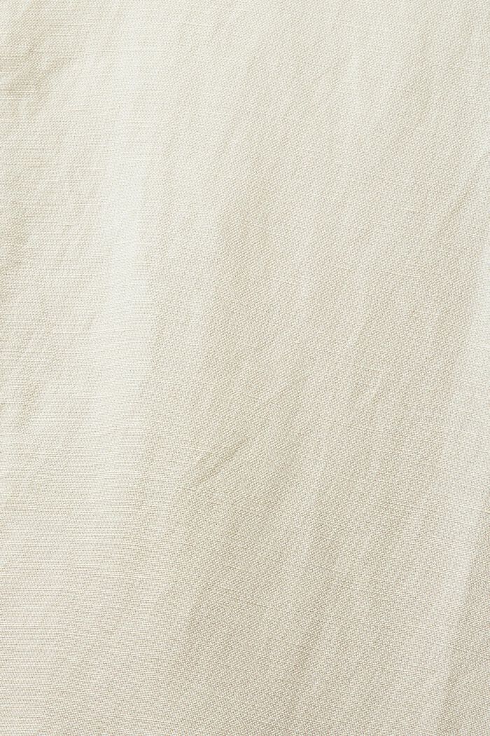 Linen blend mini shirt dress, DUSTY GREEN, detail image number 6