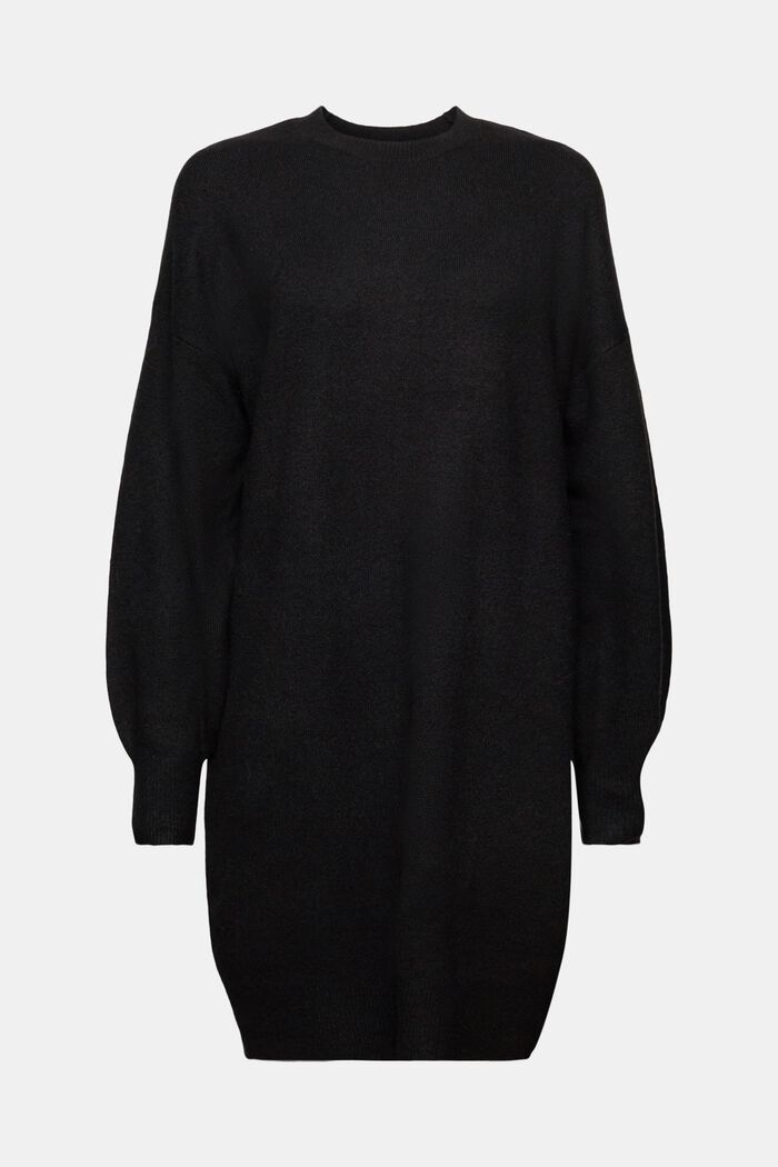 Knitted Mini Dress, BLACK, detail image number 6