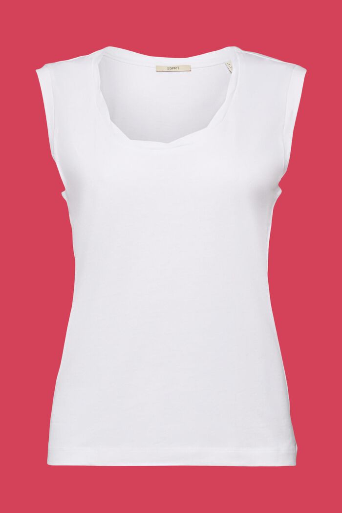 Twisted neck tank top, WHITE, detail image number 6