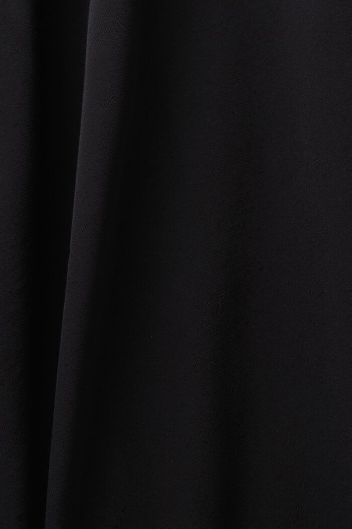 Belted Shirt Dress, BLACK, detail image number 4
