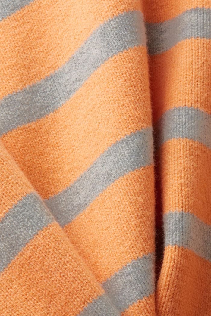 Long-Sleeve V-Neck Sweater, PEACH, detail image number 5