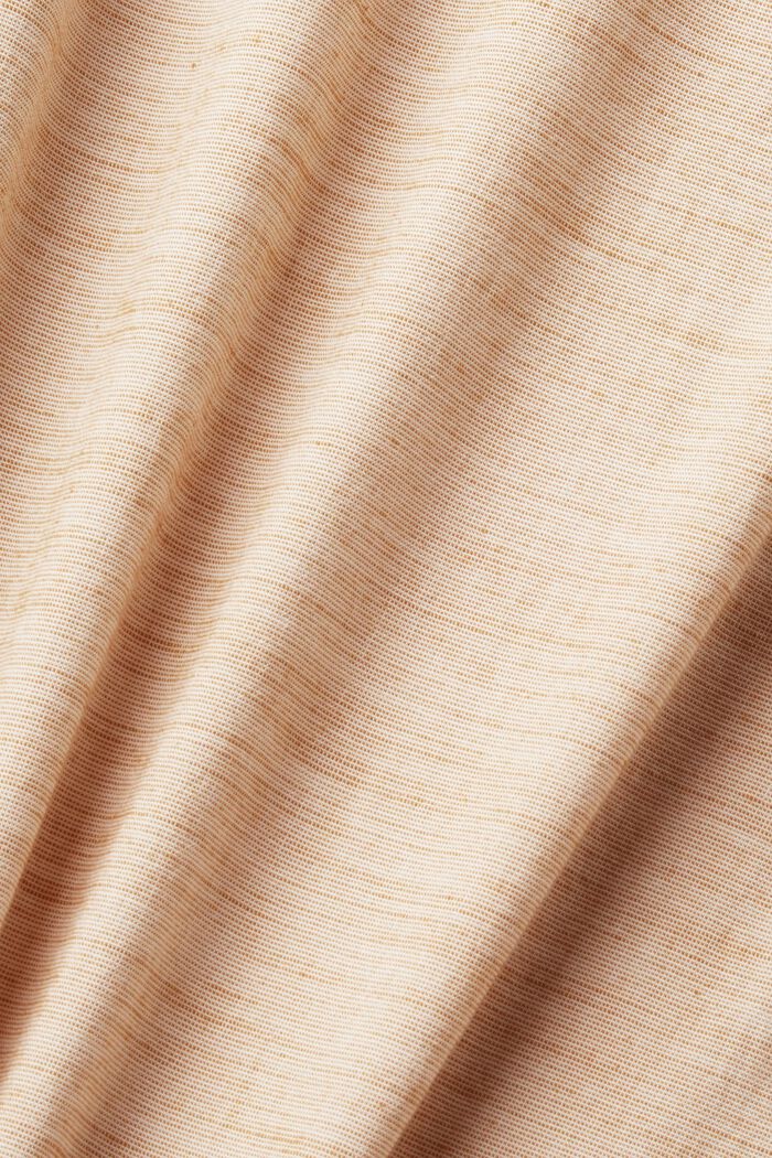 Sustainable cotton striped shirt, CARAMEL, detail image number 4