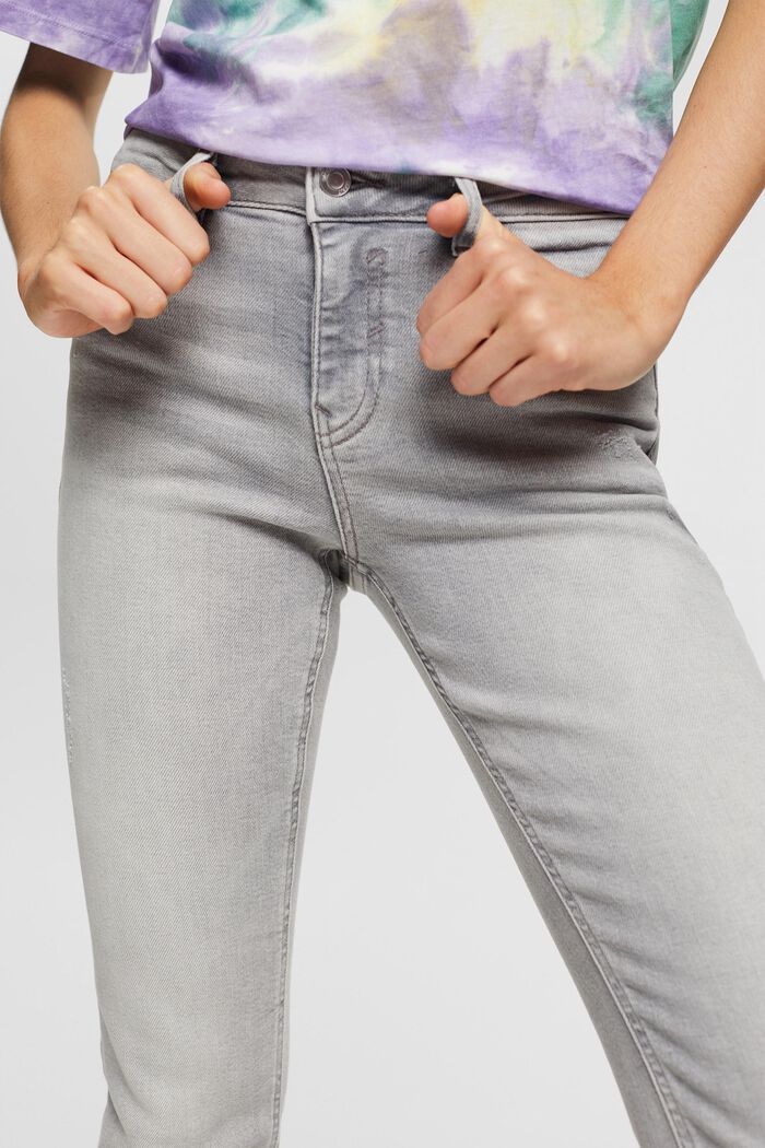 Mid-Rise Straight Jeans, GREY MEDIUM WASHED, detail image number 0