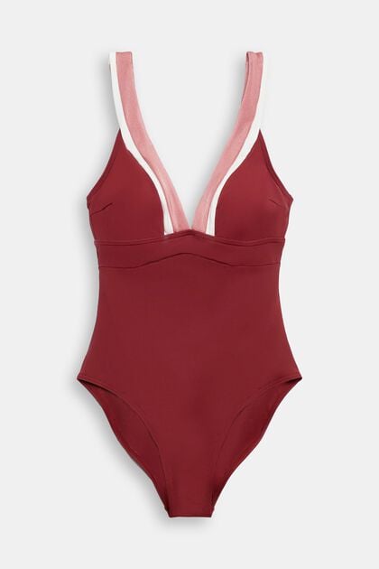 Tri-colour swimsuit
