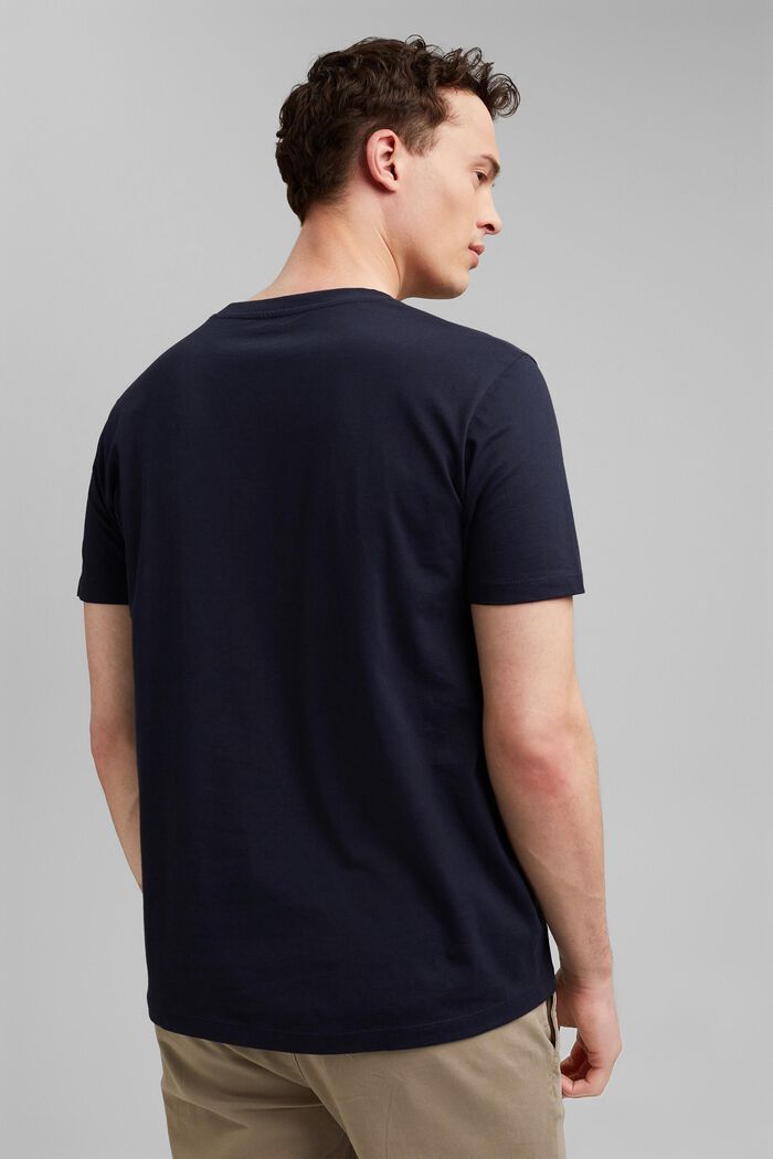 Jersey T-shirt with a print, 100% organic cotton, NAVY, detail image number 3