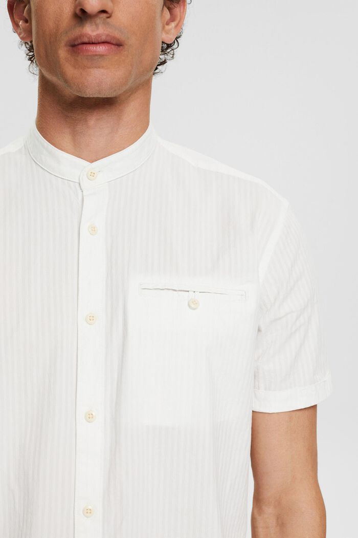 Shirt with a band collar, OFF WHITE, detail image number 2