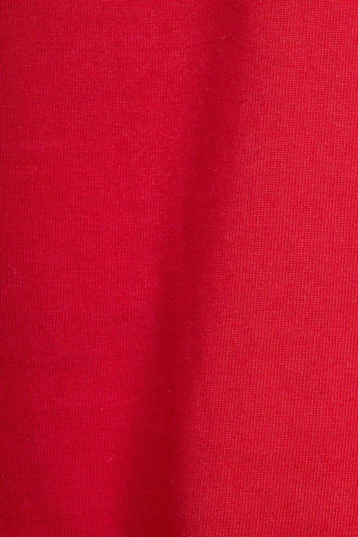 Unisex Logo Cotton Jersey T-Shirt, RED, detail image number 5