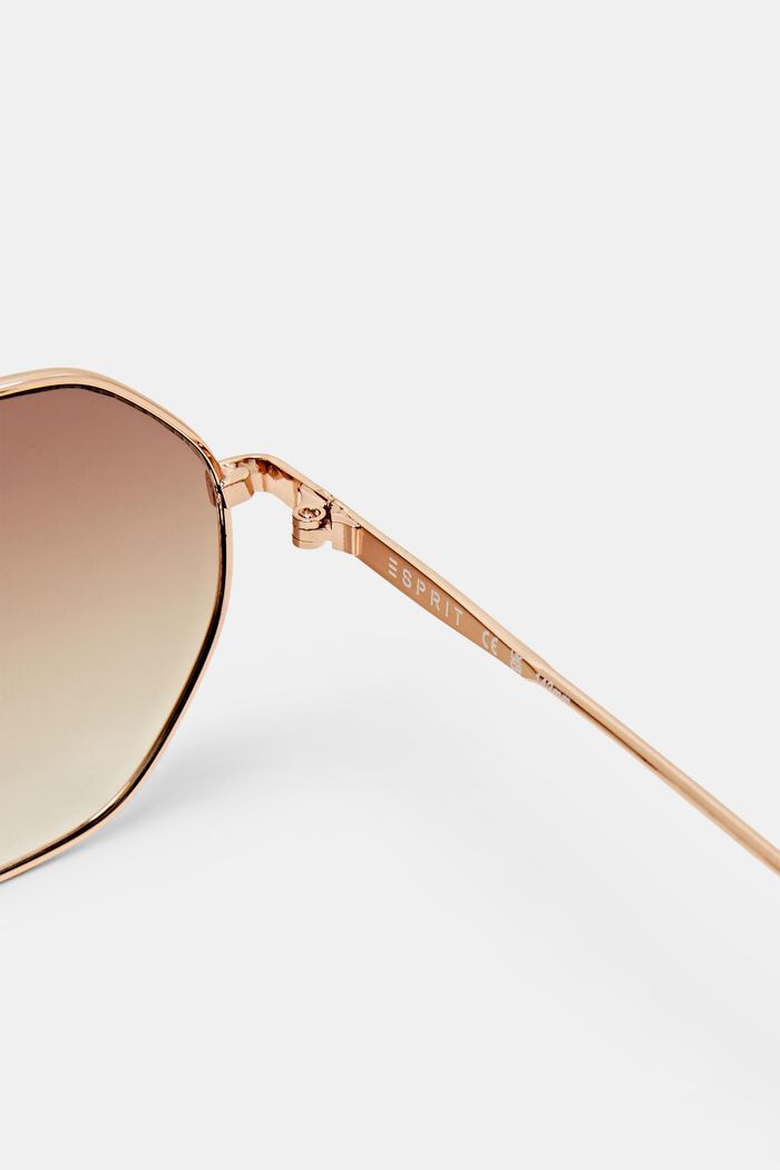 Sunglasses with filigree gold metal frame, GOLD, detail image number 3