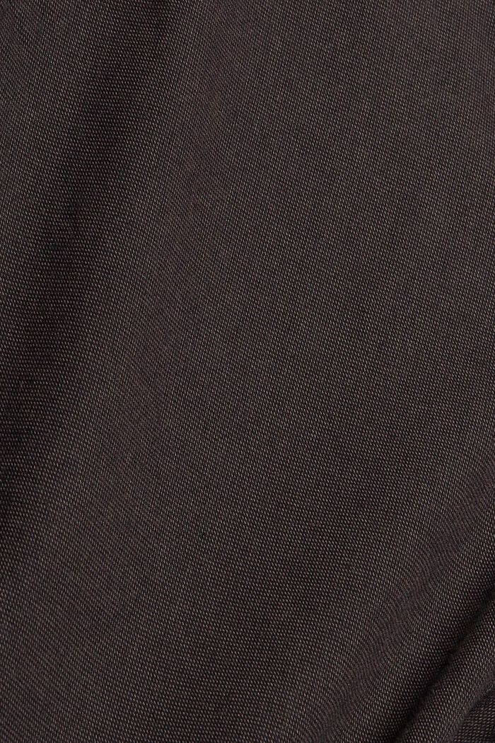 Two-tone suit trousers made of blended cotton, DARK BROWN, detail image number 6