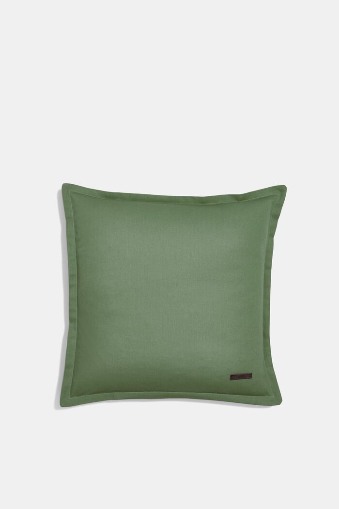 Bi-colour cushion cover made of 100% cotton, GREEN, detail image number 0