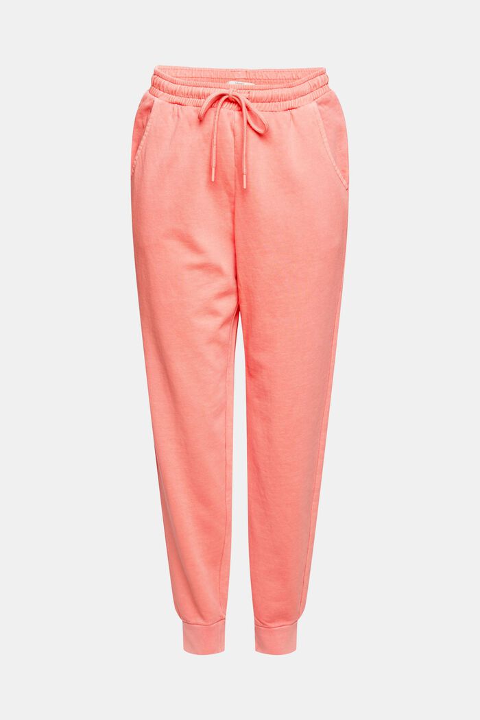 Tracksuit bottoms made of 100% cotton, CORAL, detail image number 5