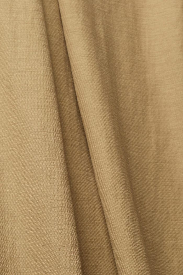Cord detail jersey skirt, LENZING™ ECOVERO™, KHAKI GREEN, detail image number 4