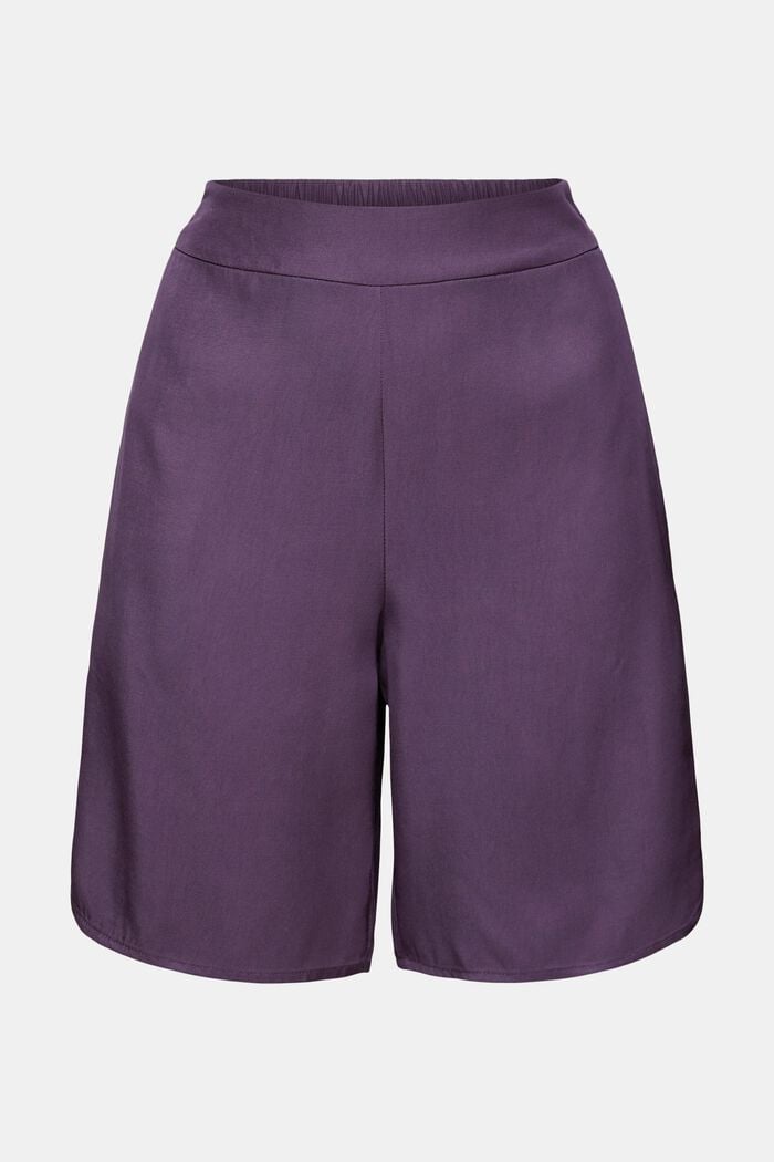 Shorts with an elasticated waistband, DARK PURPLE, detail image number 7