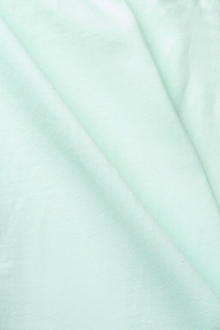 Jersey polo shirt with a print, LIGHT AQUA GREEN, detail image number 5