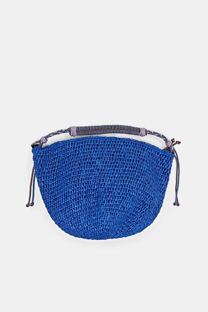 Crochet Hobo Bag, BRIGHT BLUE, detail image number 0