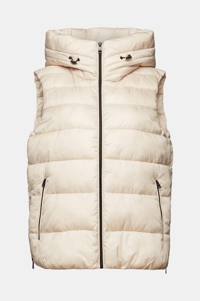 Quilted Puffer Vest, CREAM BEIGE, detail image number 7