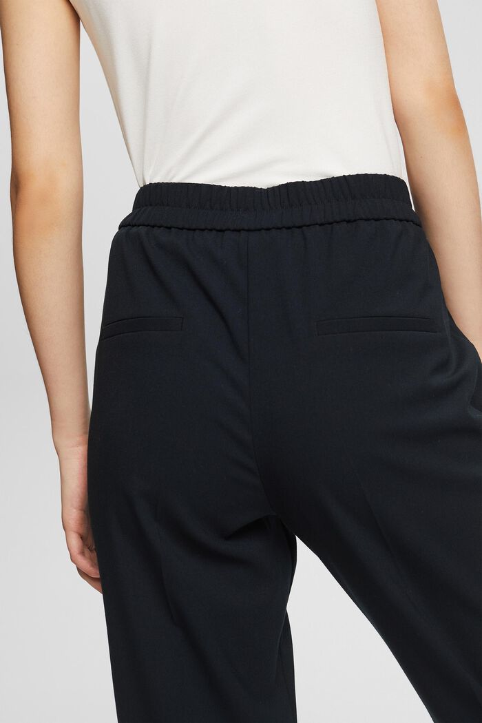 Mid-rise cropped trousers, BLACK, detail image number 0