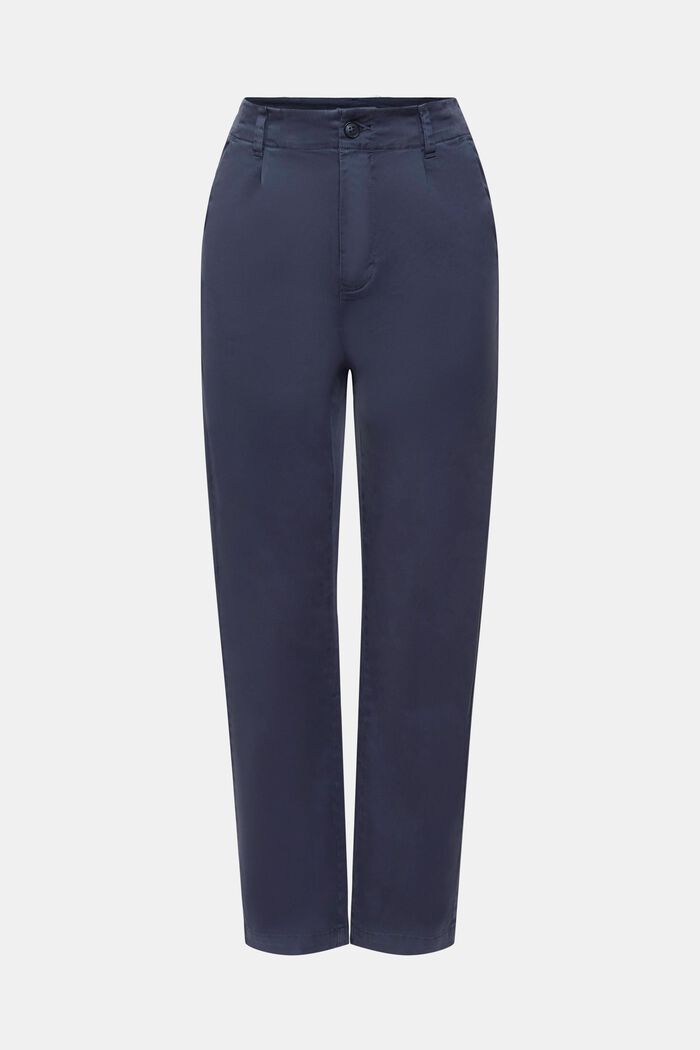 Pleated chinos, NAVY, detail image number 6