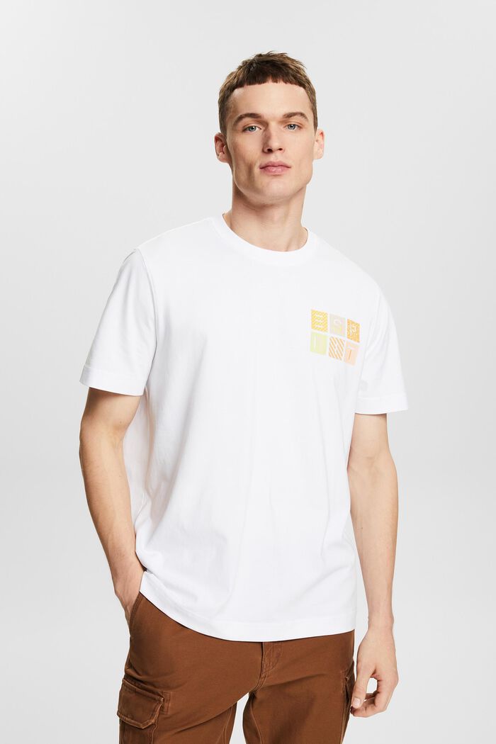 Logo Cotton Jersey T-Shirt, WHITE, detail image number 0