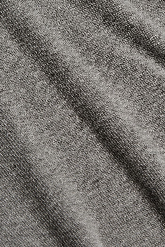 Sweatshirt fabric made of blended organic cotton, GUNMETAL, detail image number 4