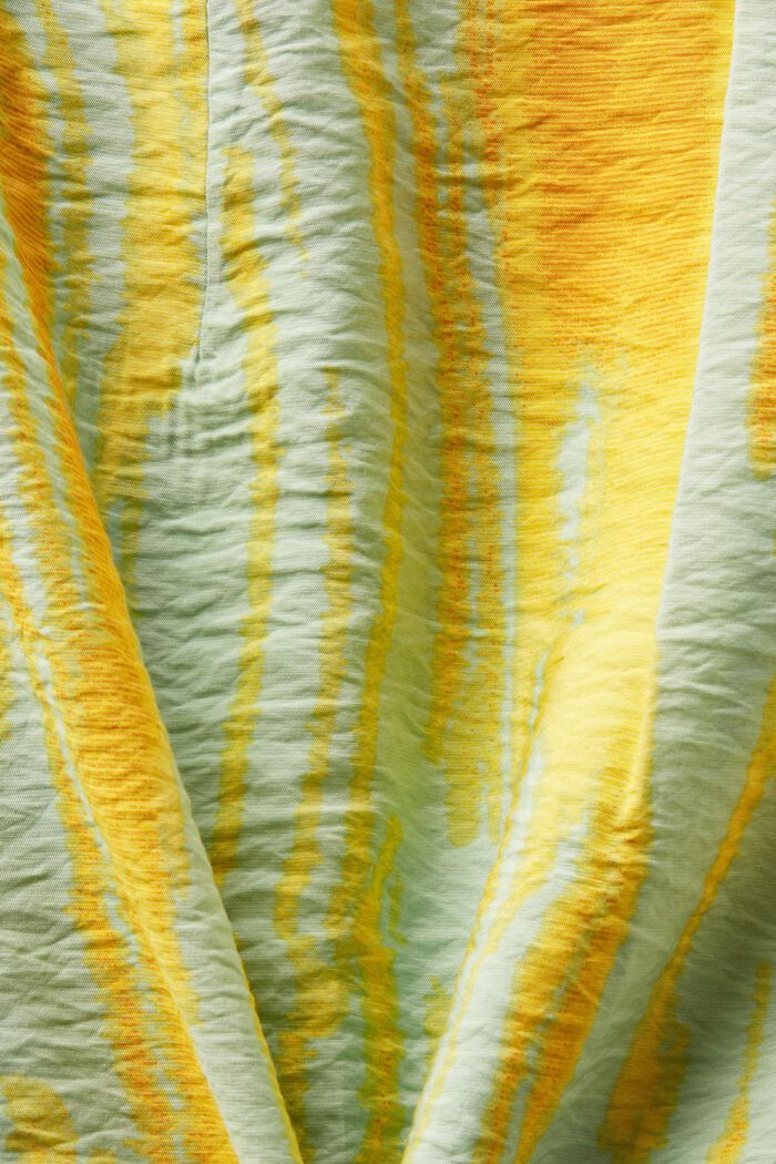 Printed Crinkled Wrap Mini Skirt, CITRUS GREEN, detail image number 4