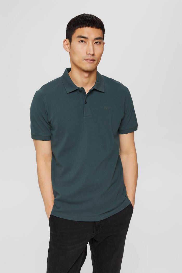 Polo shirt, TEAL BLUE, detail image number 0