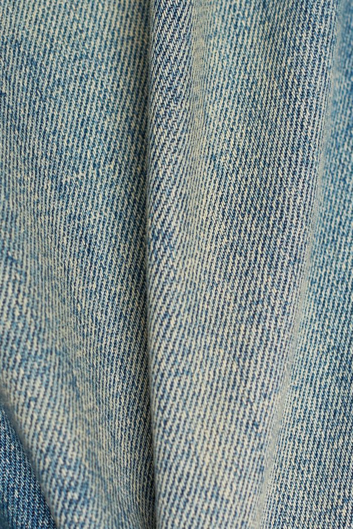 Stonewashed slim fit jeans, organic cotton, BLUE MEDIUM WASHED, detail image number 6
