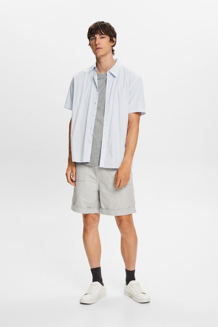 Bermuda shorts, cotton-linen blend, LIGHT GREY, detail image number 1