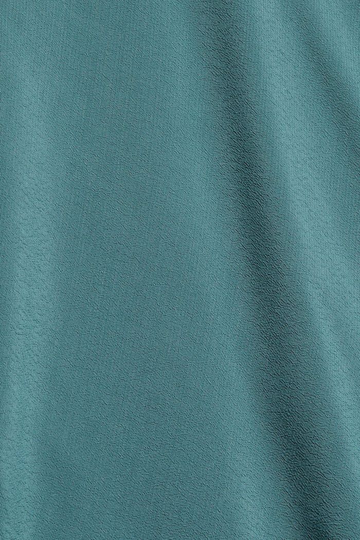 Long sleeve top with buttons, LENZING™ ECOVERO™, TEAL BLUE, detail image number 4