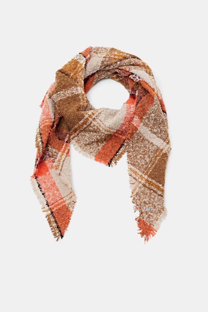 ESPRIT - Recycled: checked triangle scarf at our Online Shop