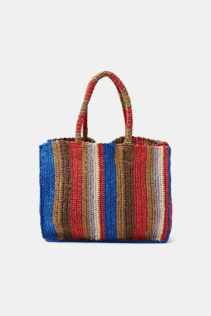 Woven Straw Tote, MULTICOLOUR, detail image number 0