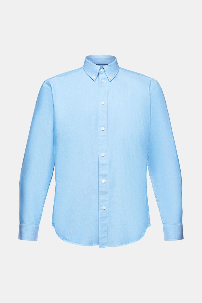 Cotton Oxford Shirt, BLUE, detail image number 6