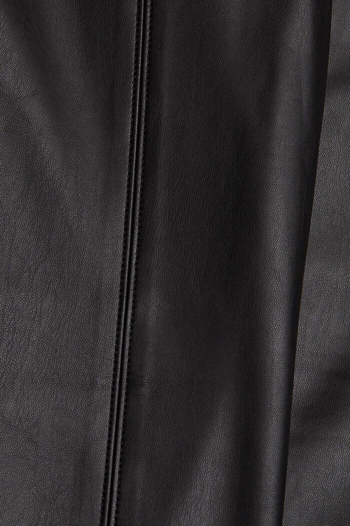 Flared trousers in faux leather, BLACK, detail image number 4