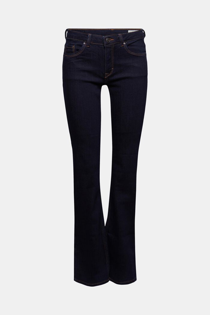 Basic bootcut jeans containing organic cotton, BLUE RINSE, overview
