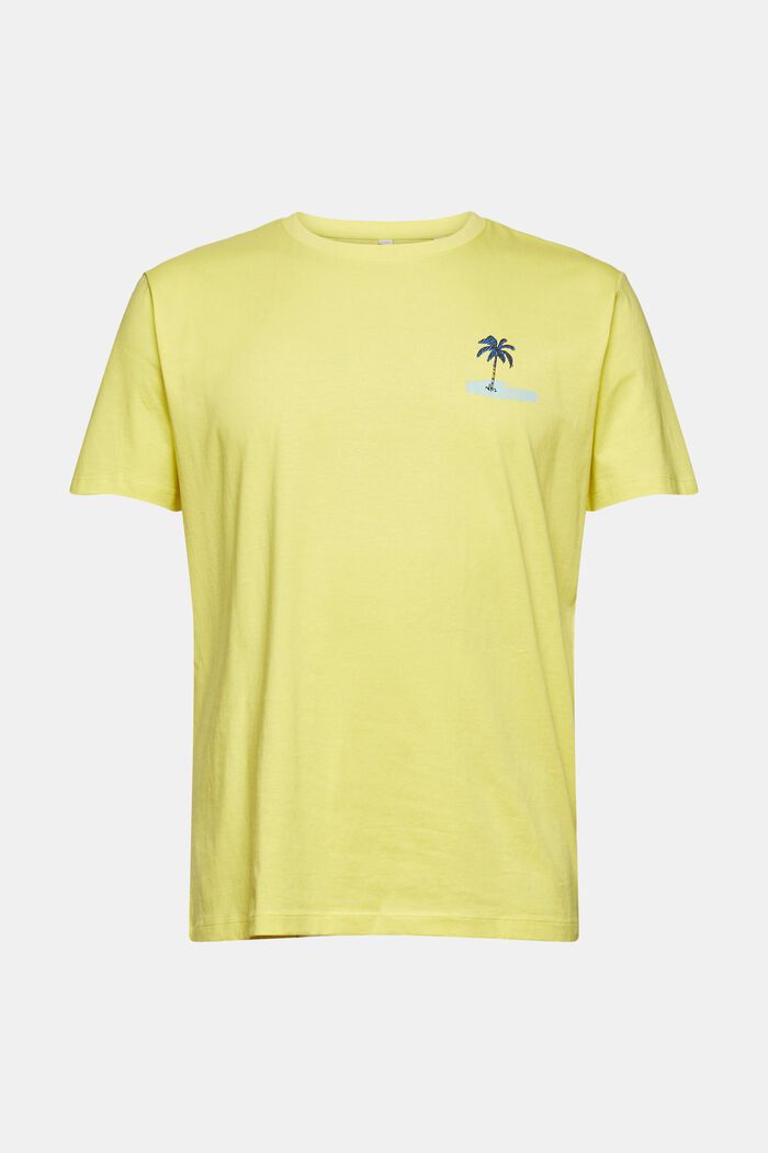 Jersey T-shirt with a small printed motif, YELLOW, detail image number 6