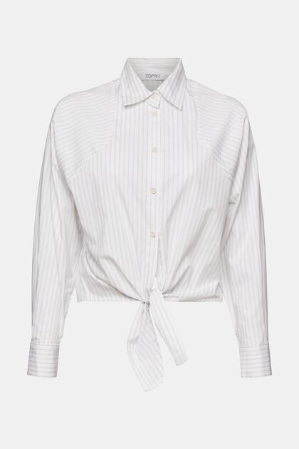 Striped Tie-Front Shirt