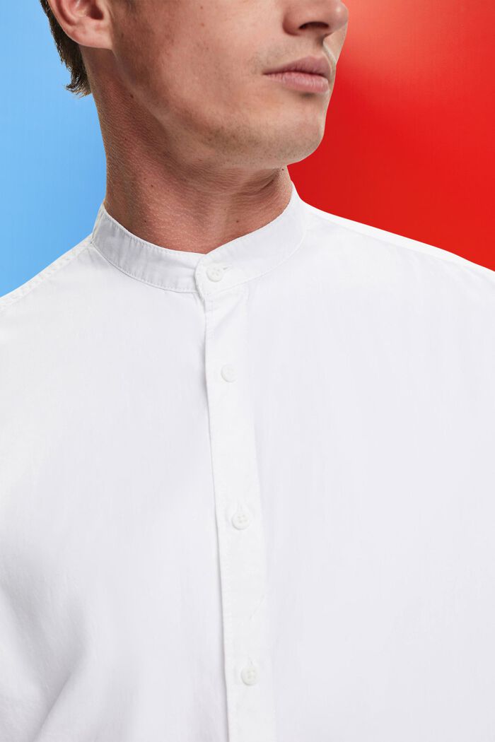 Band collar shirt, WHITE, detail image number 2
