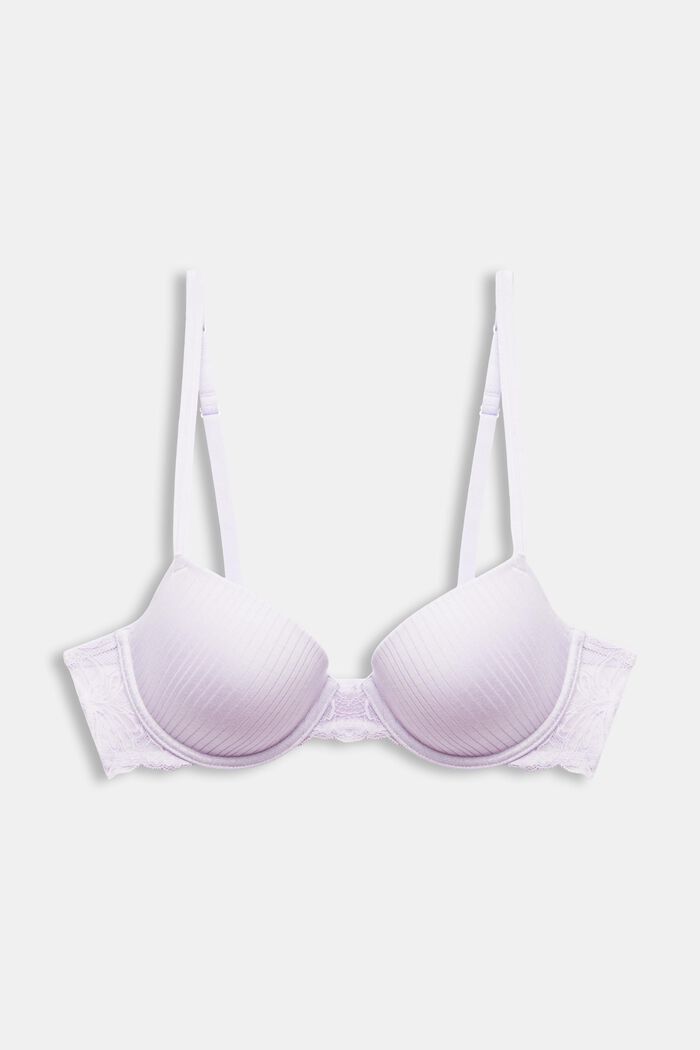 Padded Underwired Lace Bra, LAVENDER, detail image number 4