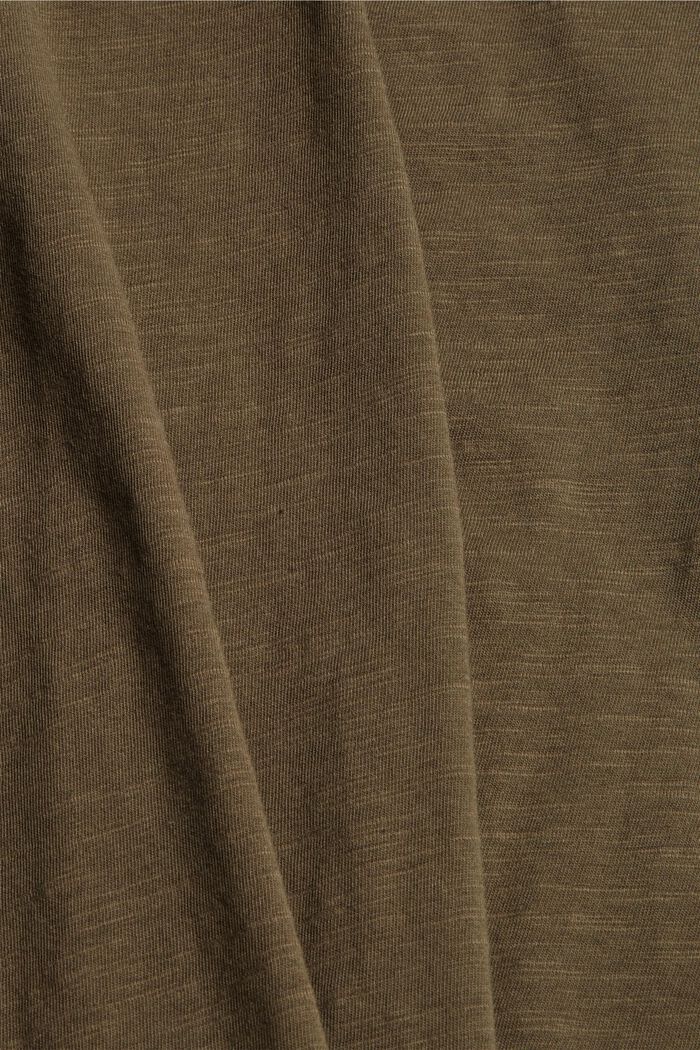 Long sleeve top made of 100% organic cotton, DARK KHAKI, detail image number 4