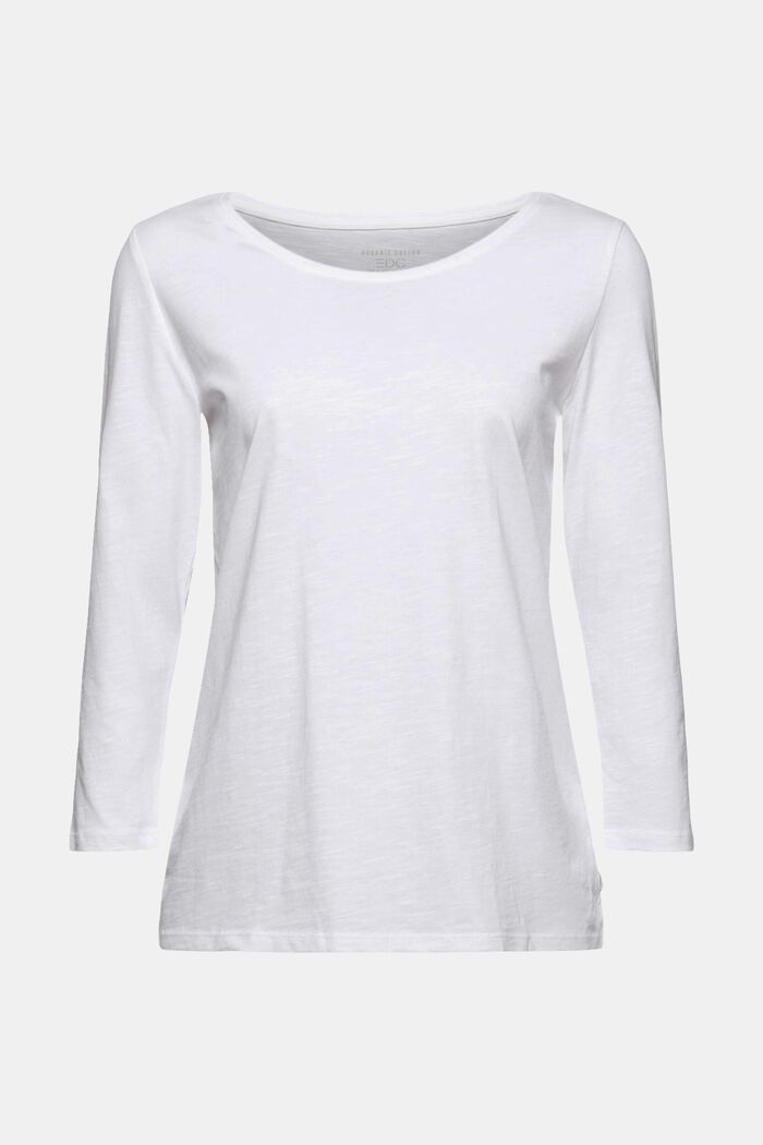 Long sleeve top made of 100% organic cotton, WHITE, detail image number 6