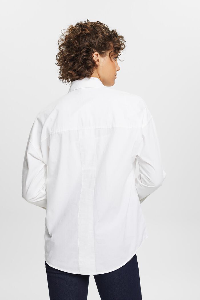 Oversized Shirt Blouse, WHITE, detail image number 3