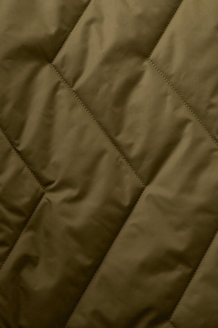 Recycled: quilted lightweight jacket, DARK KHAKI, detail image number 4