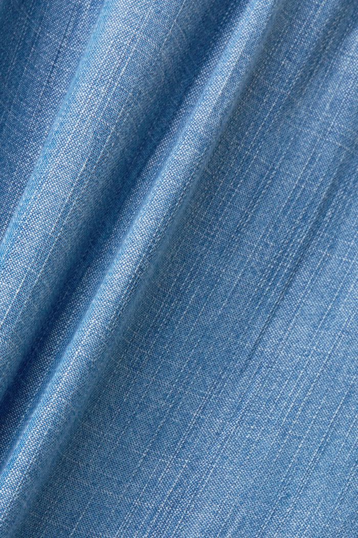Lightweight denim blouse, BLUE MEDIUM WASHED, detail image number 4