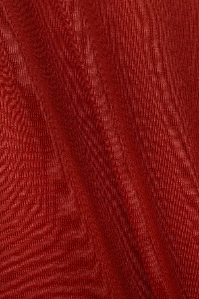 Jersey t-shirt with sparkling logo, TERRACOTTA, detail image number 5