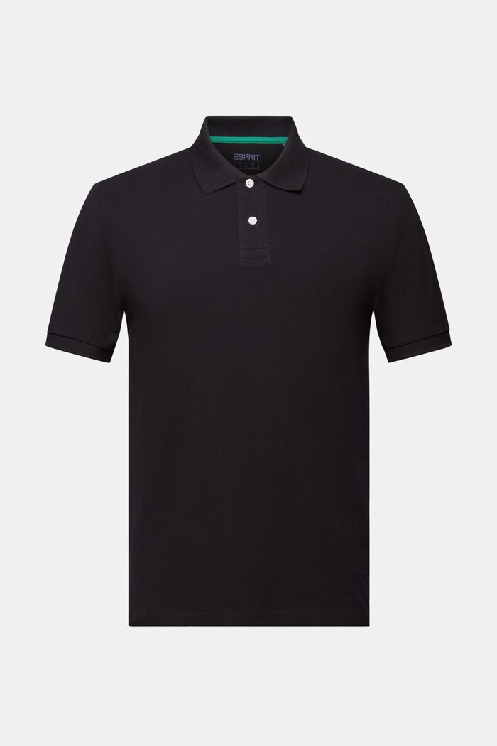 Piqué Polo Shirt, BLACK, detail image number 6